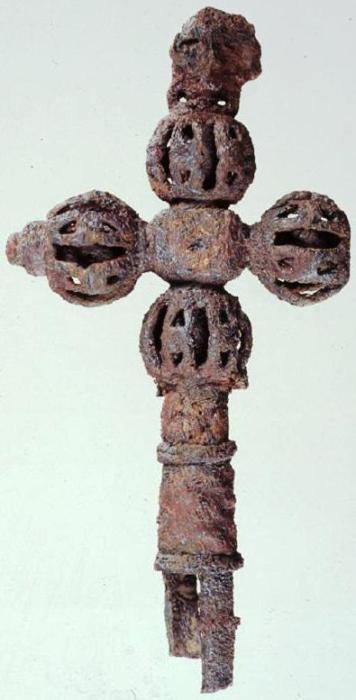 A much cooler cross. While it may not have featured in a movie this cross was actually found in an archaeology site; Ferryland.