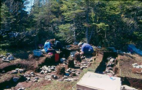 1998 excavation at North Cove. 